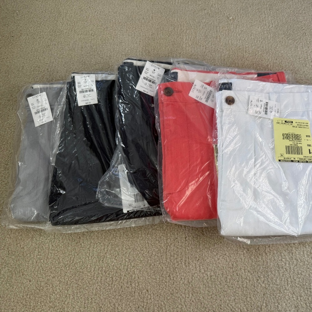 NWT Bundle of Men’s J.Crew 5” flex Chino shorts